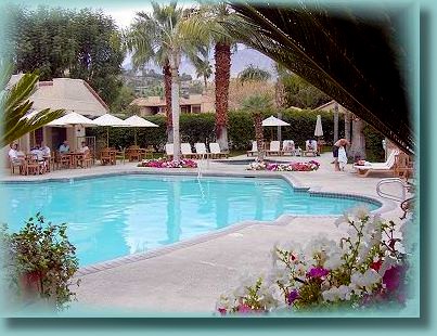 View of pool behind the clubhouse