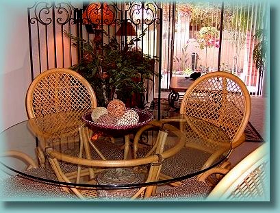 The dining area