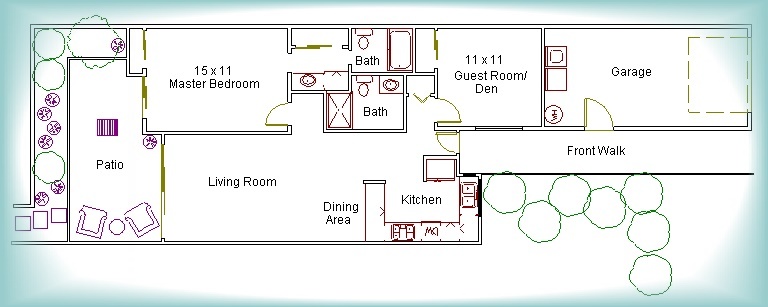 Floorplan of the condo